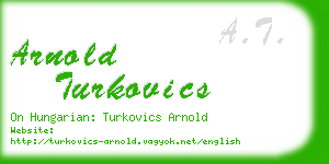 arnold turkovics business card